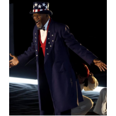 Samuel L. Jackson Super Bowl Blue Coat Samuel L. Jackson Super Bowl Blue Coat