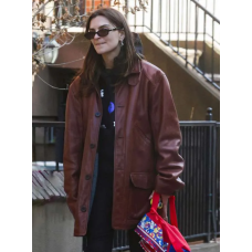 New York City Emily Ratajkowski Leather Jacket