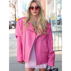 New York City Kesha Pink Leather Jacket New York City Kesha Pink Leather Jacket