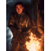 Ballerina Ana de Armas Hooded Leather Coat