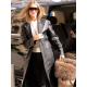 Rosie Huntington-Whiteley PFW Leather Coat