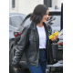 Lucy Hale 2025 Black Leather Jacket
