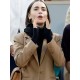 French Open 2025 Lily Collins Beige Blazer