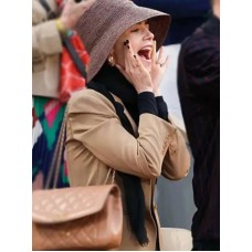 French Open 2025 Lily Collins Beige Blazer