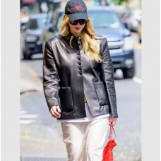 Jennifer Lawrence Leather Blazer