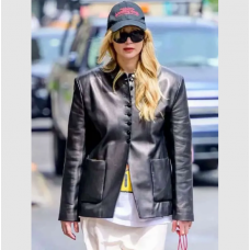 Jennifer Lawrence Leather Blazer