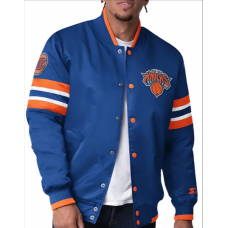 NBA New York Knicks Blue Varsity Jacket
