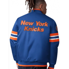 NBA New York Knicks Blue Varsity Jacket