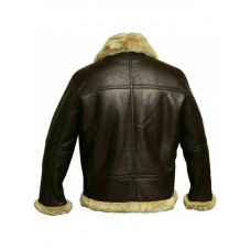 B3 Ginger Shearling Bomber Leather Jacket