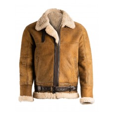 B3 Shearling Brown Mens Aviator Jacket