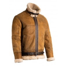 B3 Shearling Brown Mens Aviator Jacket