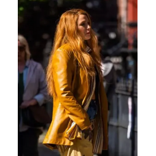 Blake Lively It Ends With Us Mustard Coat