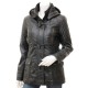 Womens 3/4 Length Leather Coat