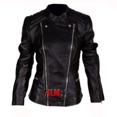Abbey Clancy Ladies Black Leather Jacket