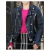Ali Larter Prorsum Quilted Black Motorcycle Leather Jacket