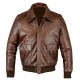 A2 Air Force Distressed Brown Real Leather Bomber Flight Jacket