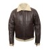 B3 Bomber Aviator Cream Shearling Leather Jacket