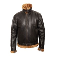B3 Sheepskin Aviator Leather Bomber Jacket 