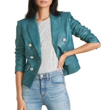 Batwoman Season 02 Sophie Moore Blue Leather Jacket