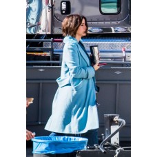 Bird Box Sandra Bullock Blue Coat