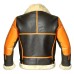 B3 Bomber Aviator Winter Shearling Two Tone Leather Jacket