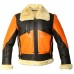 B3 Bomber Aviator Winter Shearling Two Tone Leather Jacket