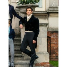 Bridgerton Anthony Bridgerton Velvet Black Tailcoat