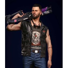 Cyberpunk 2077 V Nomad Black Leather Vest