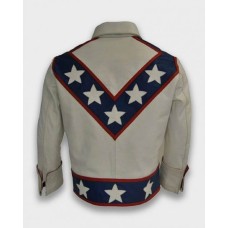 Daredevil Evel Knievel White Leather Jacket
