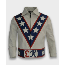 Daredevil Evel Knievel White Leather Jacket