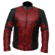 Ryan Reynolds Deadpool 2 Red and Black Waxed Leather Jacket