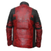 Ryan Reynolds Deadpool 2 Red and Black Waxed Leather Jacket