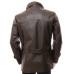 Dark Brown Double Breasted Mens 3/4 Length Coat