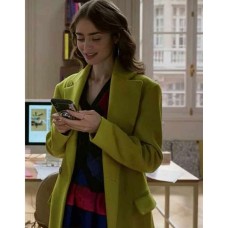 Emily In Paris Lily Collins Green Coat