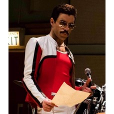 Freddie Mercury Bohemian Rhapsody Red And White Leather Jacket