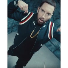 Eminem’s Godzilla Blue Bomber Jacket Eminem’s Godzilla Blue Bomber Jacket