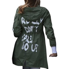 I Really Don't Care Do U Melania Women Trump Mechanic Cargo Olive Summer Jacket