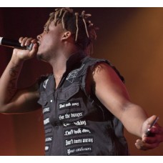  Juice Wrld Denim Patch Black Vest