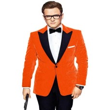 Taron Egerton Kingsman Orange Tuxedo