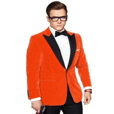 Taron Egerton Kingsman Orange Tuxedo