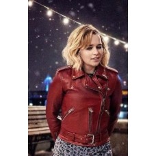 Last Christmas Emilia Clarke Red Leather Jacket