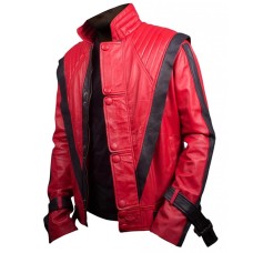 Michael Jackson Red Thriller Leather Jacket