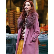 Anne Hathaway Modern Love Pink Coat 