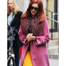 Anne Hathaway Modern Love Pink Coat 