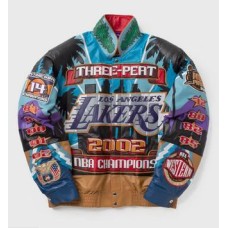 Los Angeles Lakers Three-Peat NBA Champions Leather Jacket