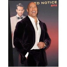 Red Notice Premiere Dwayne Johnson Velvet Blazer