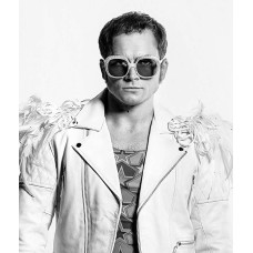Rocketman Elton John White Leather Jacket Rocketman Elton John White Leather Jacket