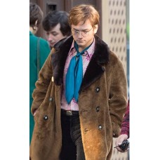 Taron Egerton Rocketman Shearling Coat