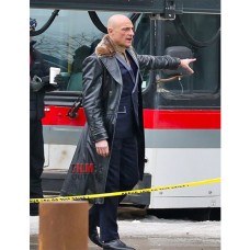 Mark Strong Shazam Dr. Thaddeus Sivana Black Leather Coat