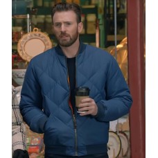Chris Evans Super Bowl Bomber Jacket Chris Evans Super Bowl Bomber Jacket